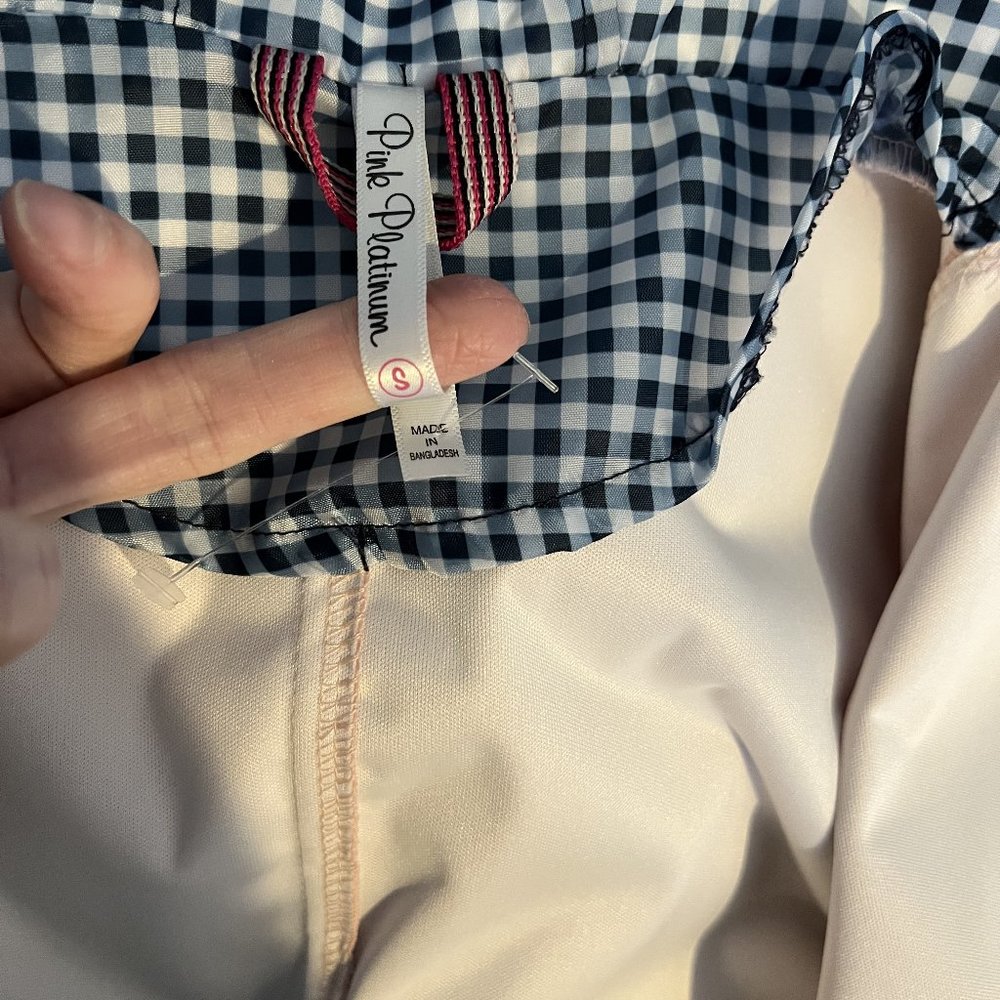 NWOT, Pink Platinum Pink hooded rain jacket, small